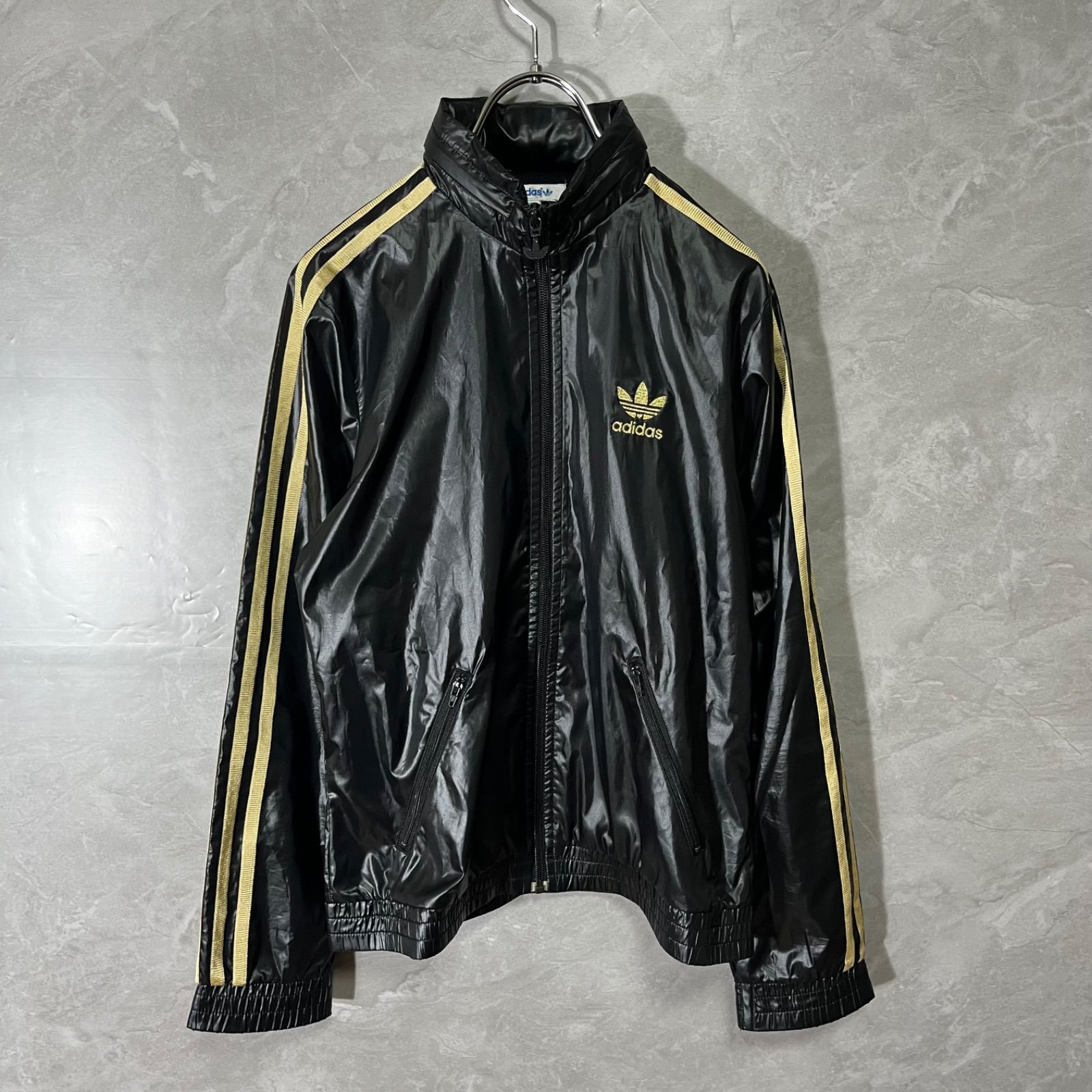 adidas ブラック/ゴールド トラックジャケット アディダス adidas 