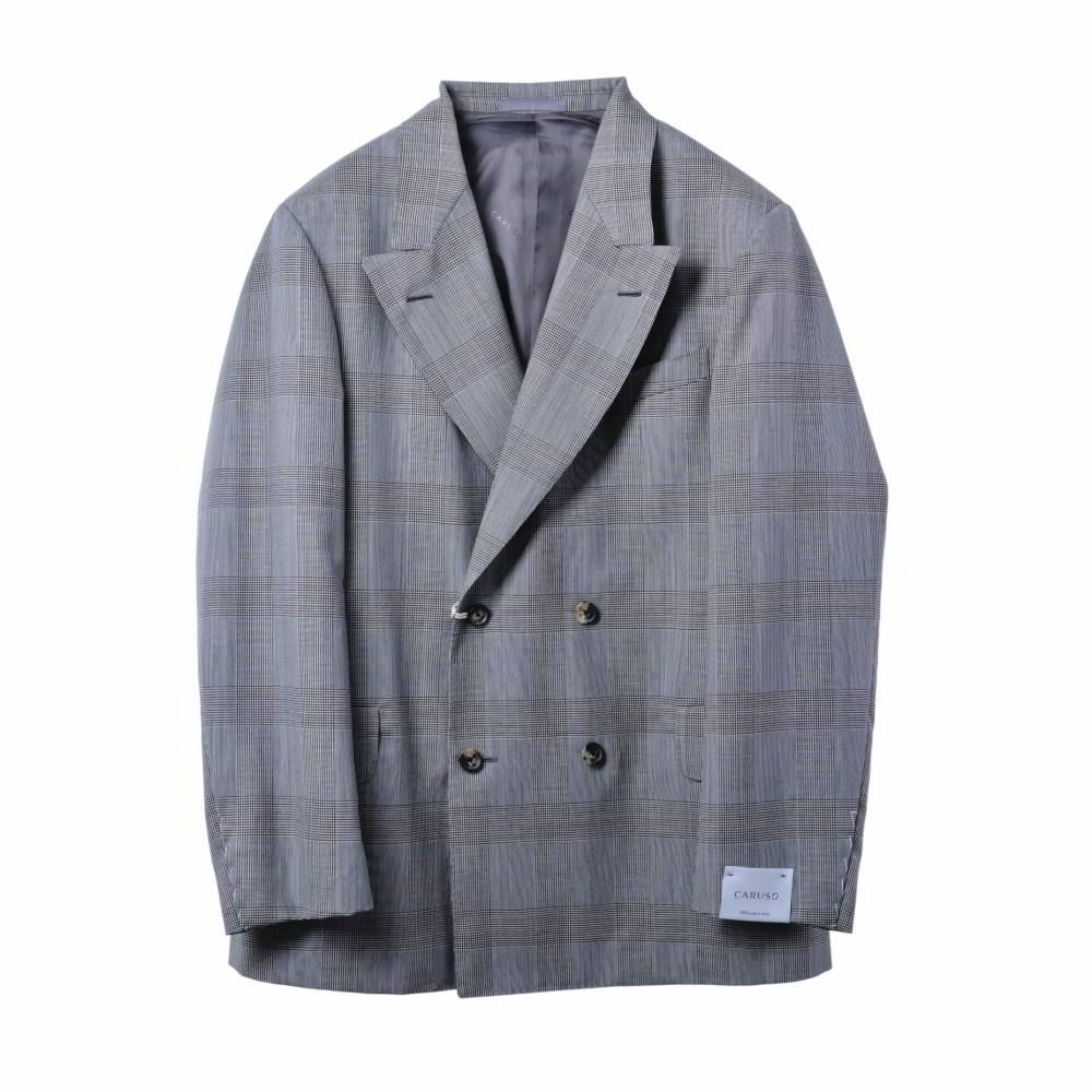 CARUSO カルーゾ 4ボタンダブルジャケット　グレンチェック 46 CARUSO per NEAT グレンチェック ダブル ジャケット 24-01CNGDJ - メルカリ