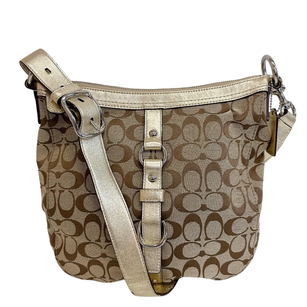 COACH コーチ F14446 シグネチャー キャンバス ショルダーバッグ 