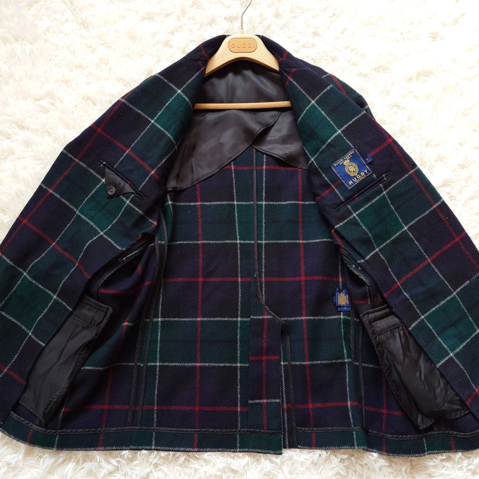 メンズ 美品 ラルフローレン ラグビー Ralph Lauren RUGBY チェック柄 