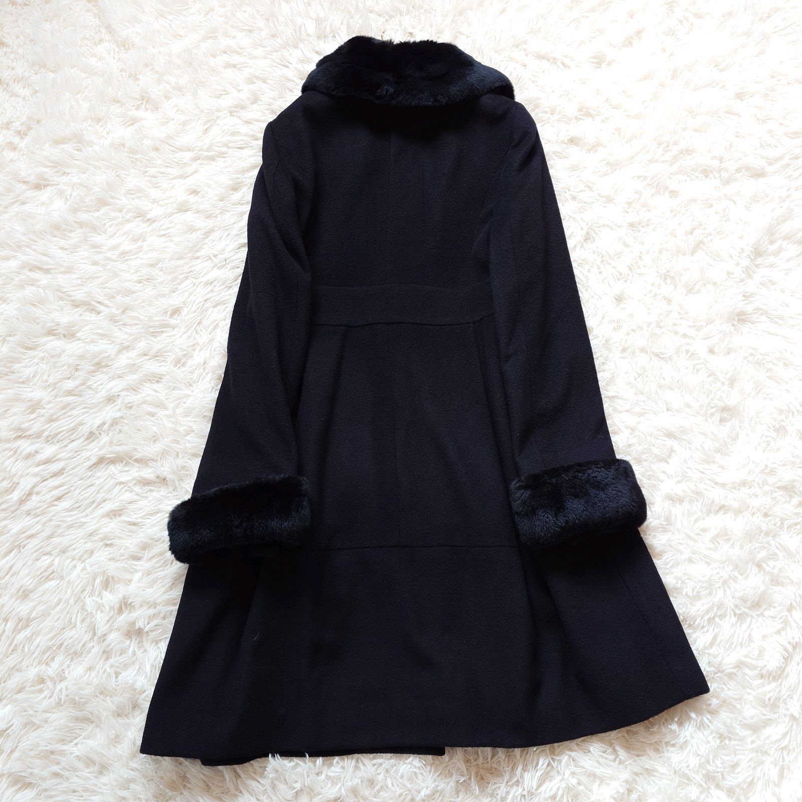 美品 エムプルミエ ブラック M-premier BLACK カシミヤ ウール ノー 