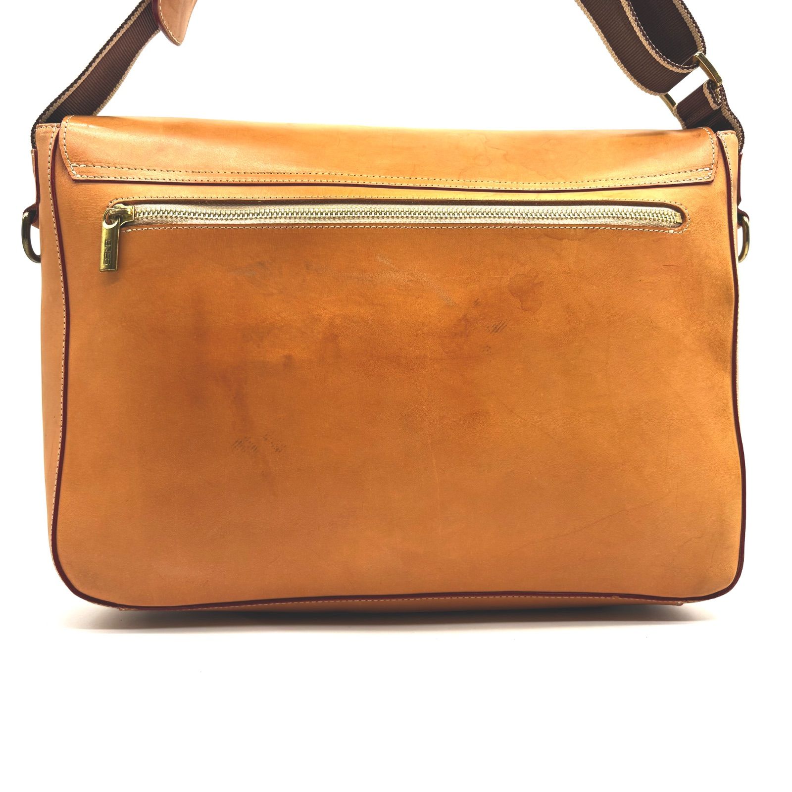 BREE shoulderbusinessbag ブリー ヌメ革 レザー素材 二本ベルト 