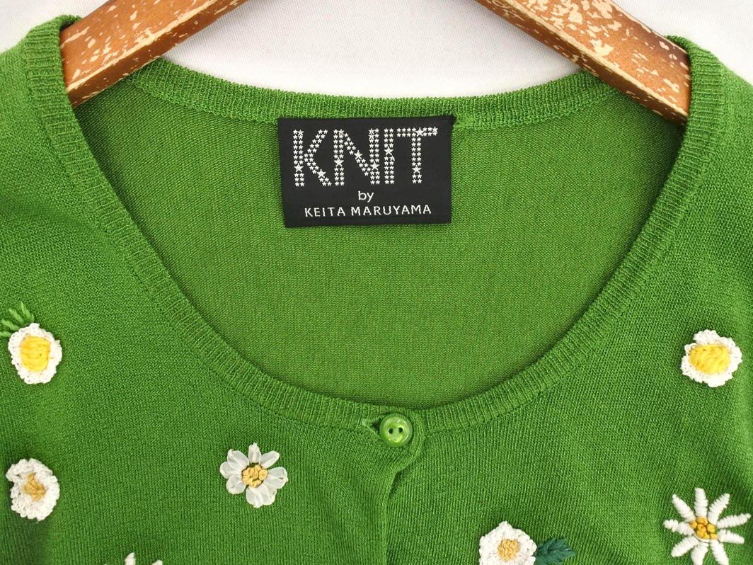 KEITA MARUYAMA ケイタマルヤマ 刺繍 花柄 カーディガン size1/緑 ■◇◎レディース KEITA MARUYAMA ケイタマルヤマ 刺繍 花柄 カーディガン size1/緑