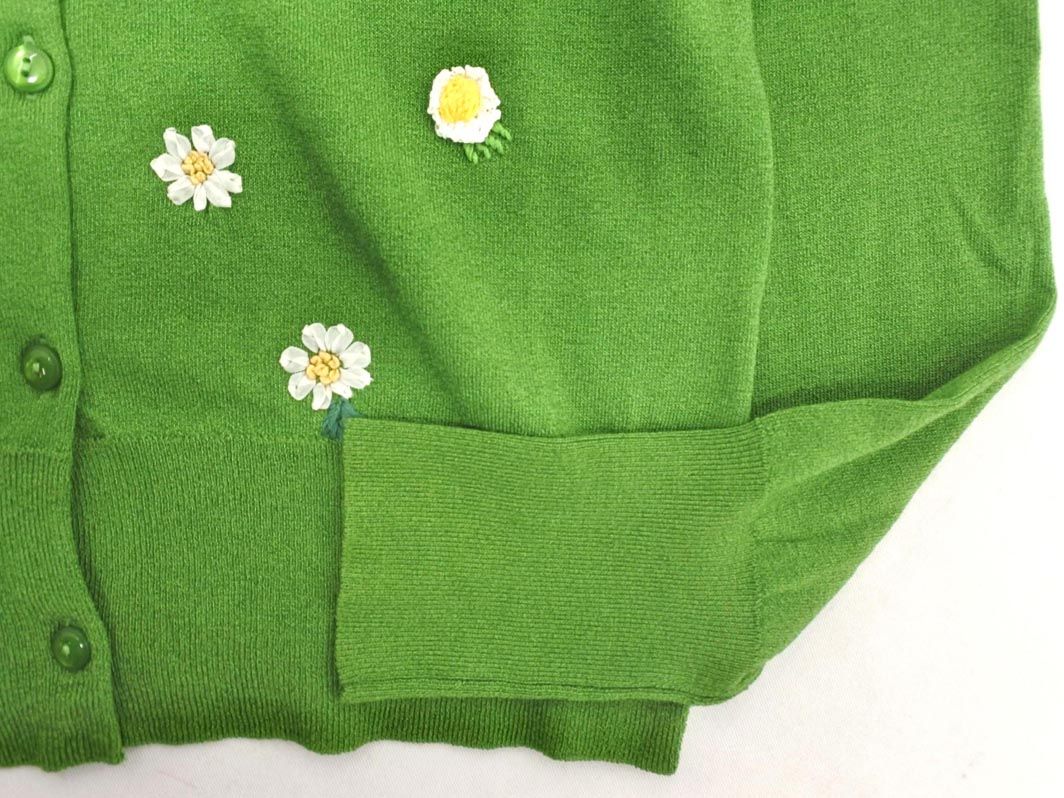 KEITA MARUYAMA ケイタマルヤマ 刺繍 花柄 カーディガン size1/緑 ■◇◎レディース KEITA MARUYAMA ケイタマルヤマ 刺繍 花柄 カーディガン size1/緑