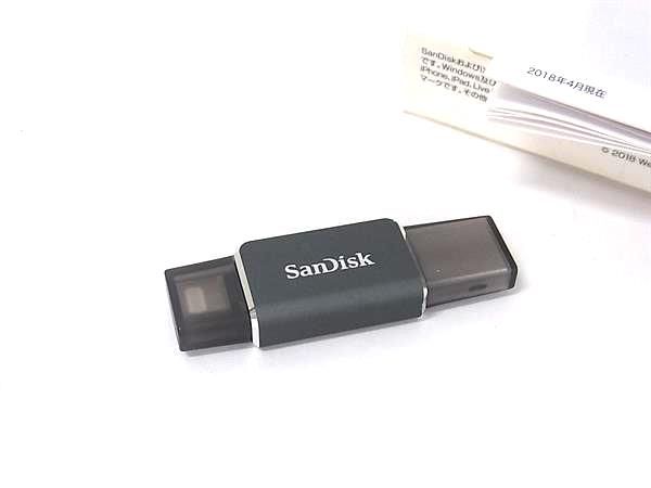 ■新品同様■ SanDisk サンディスク dokomo iXpand Compact フラッシュドライブ 32GB USBメモリー ブラック系 DM2556