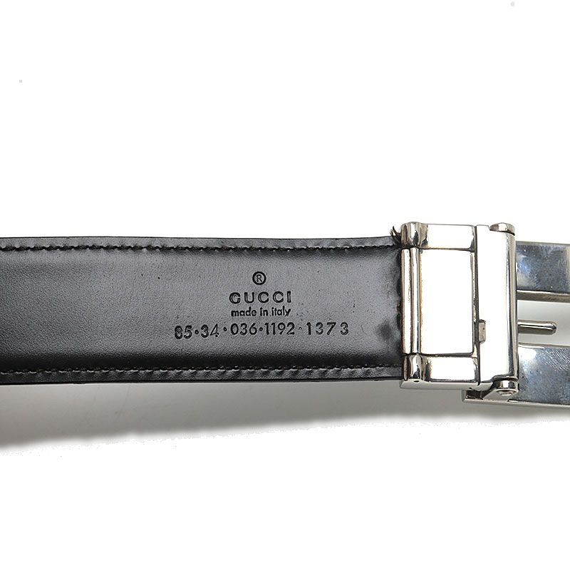 グッチ GUCCI 036・1192 サイズ 85 メンズ ベルト ブラック - メルカリ