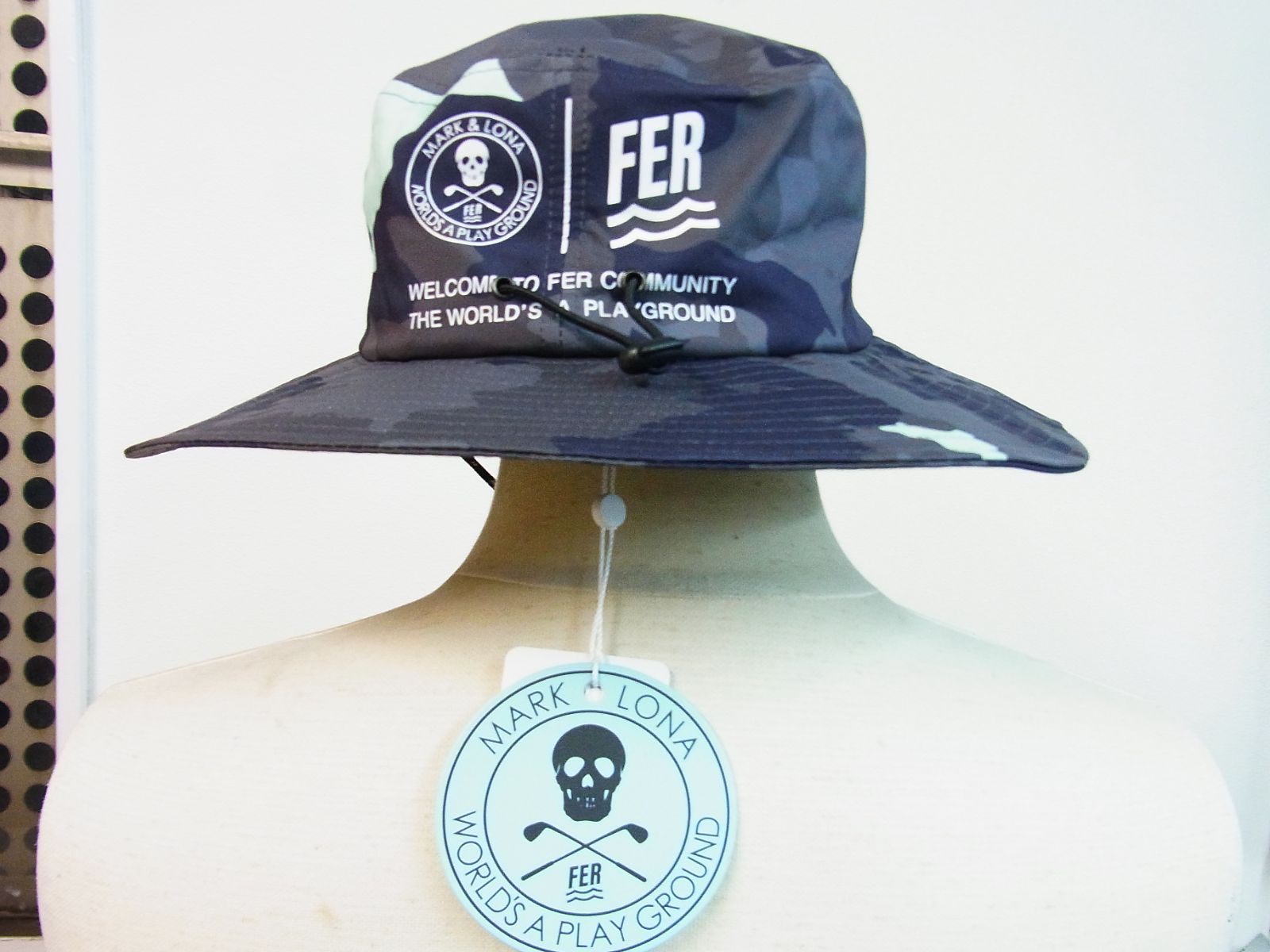 正規品☆MARK&LONA マーク&ロナ☆FER Camo Safari Hat 紐付きレイン