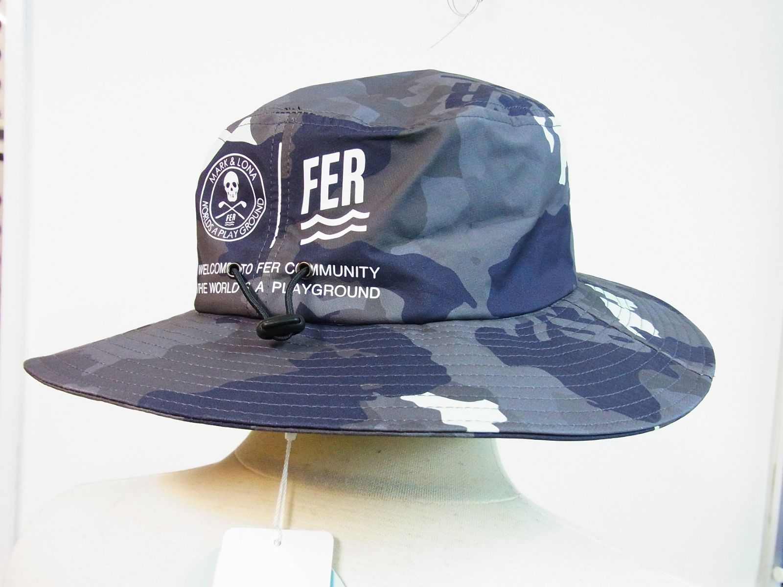 正規品☆MARK&LONA マーク&ロナ☆FER Camo Safari Hat 紐付きレイン