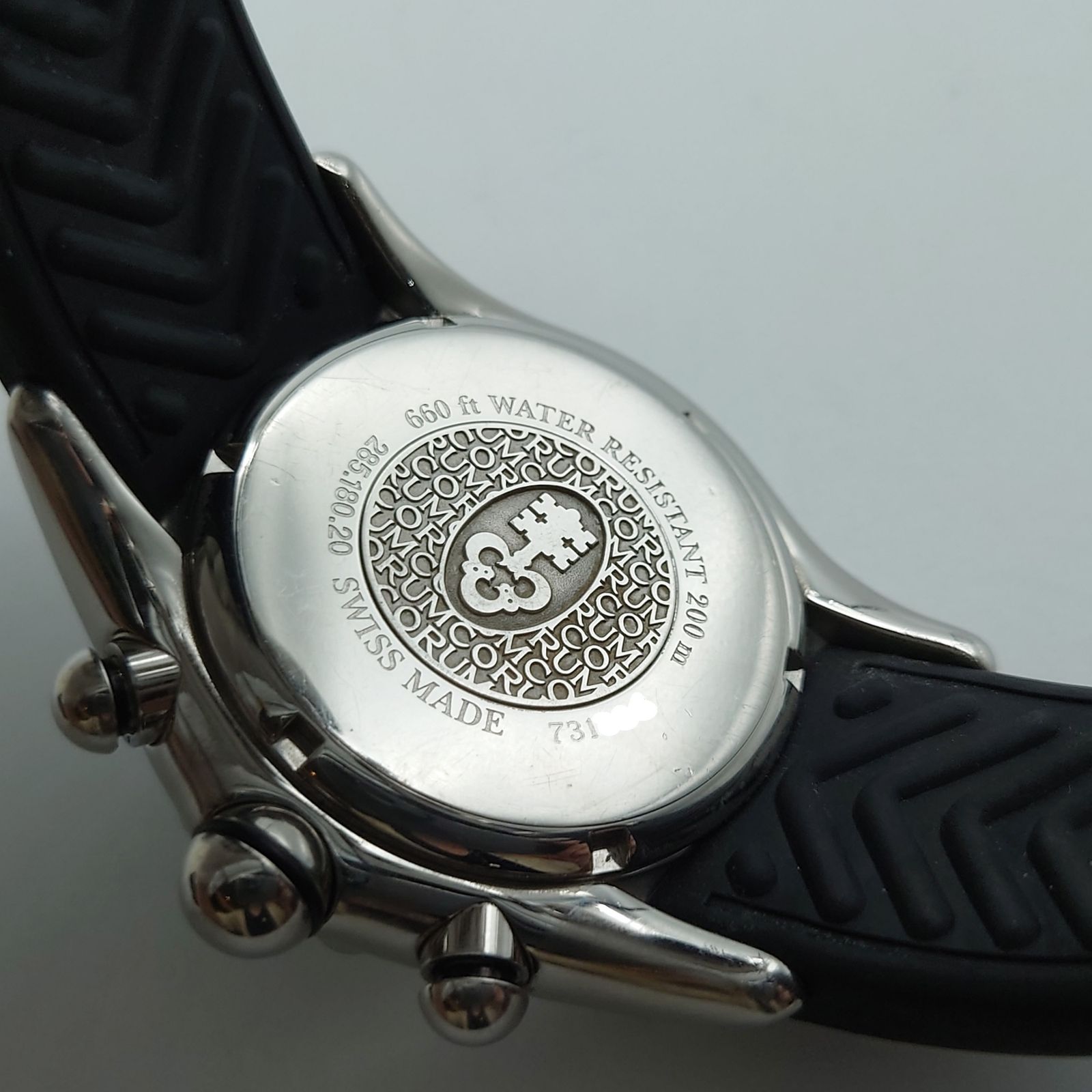 CORUM コルム バブル クロノグラフ 時計 自動巻 ラウンド 黒文字盤 