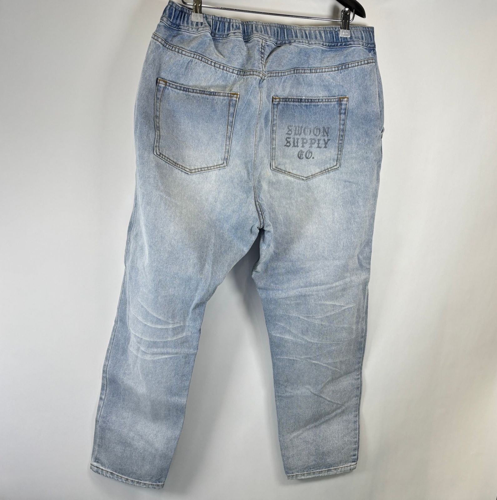 SWOON KIBACOWORKS LAYBACK PANTS エイジドデニムイージーパンツ 