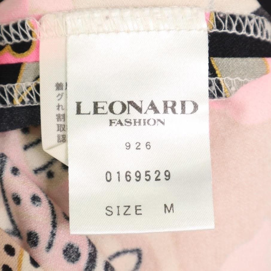 LEONARD レオナール 長袖 カットソー M トップス カンカン素材 花柄