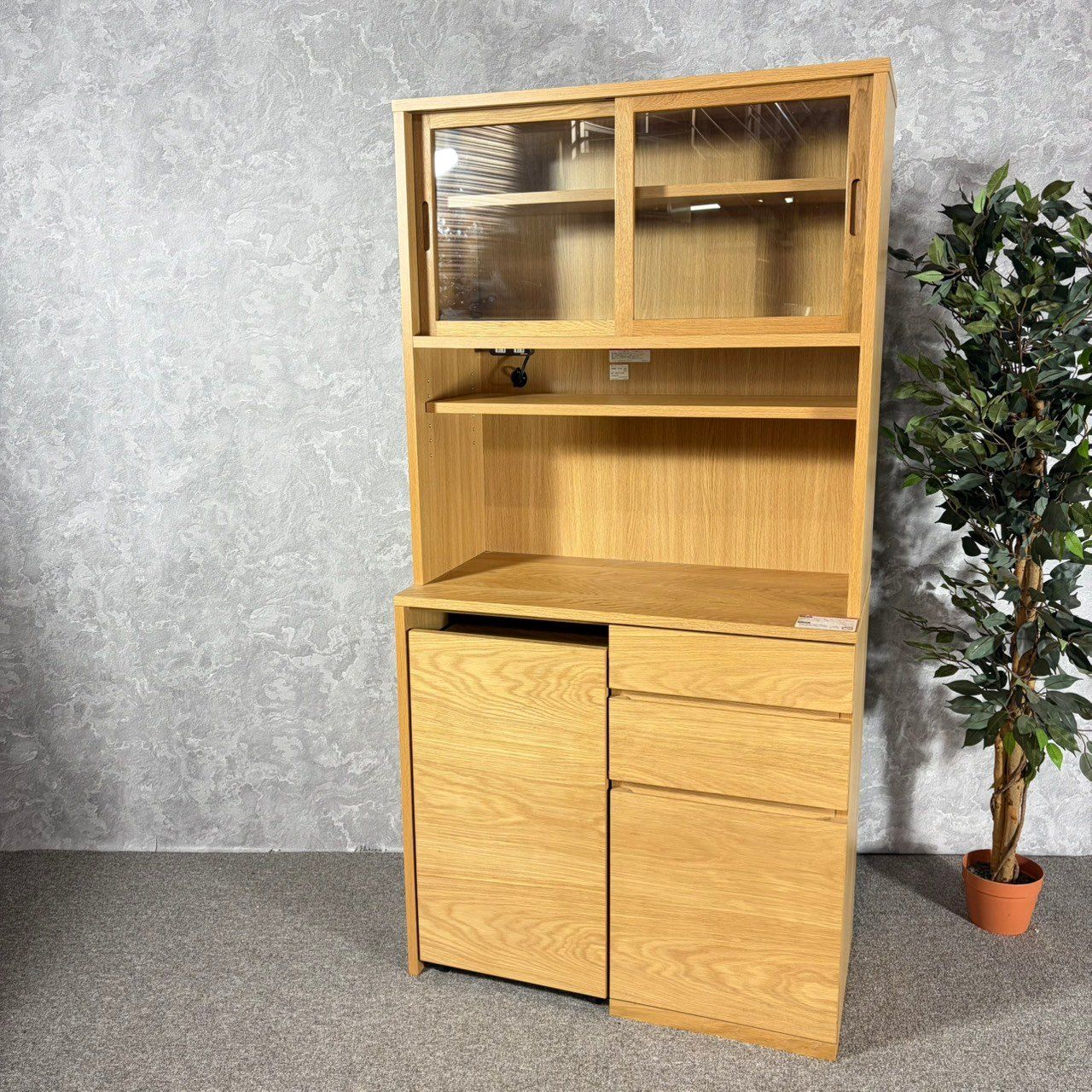 家具 無印良品 MUJI オーク材 カップボード - メルカリ