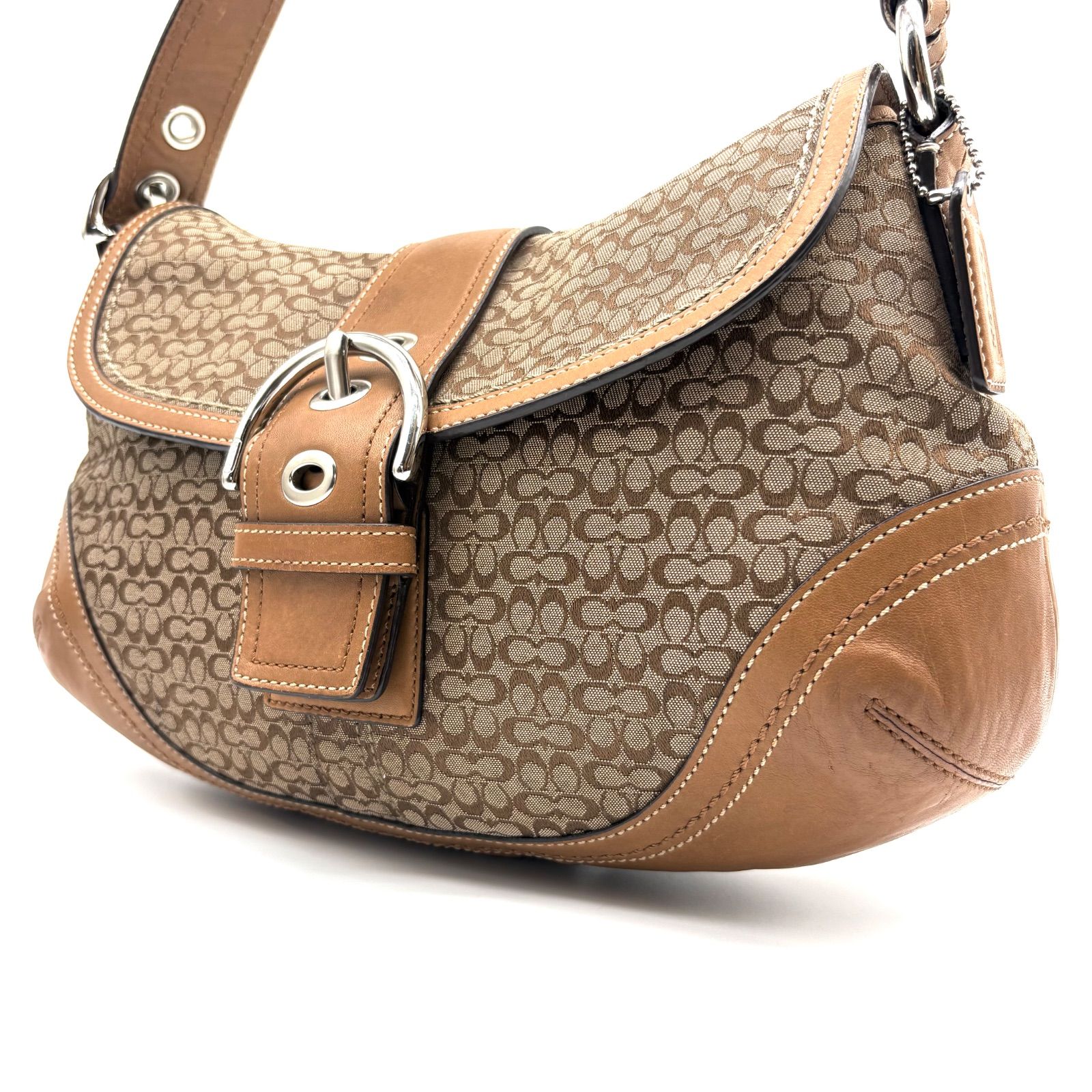 良品✨】COACH y2k Soho signature jacquard oneshoulderbag コーチ 