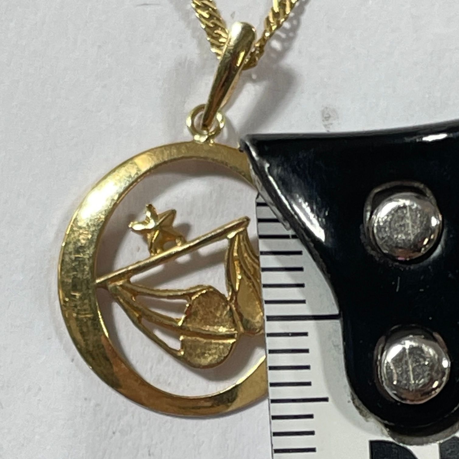 ☆ K18/750刻印 18金 ゴールド トップス付き ゴールドツイストチェーン