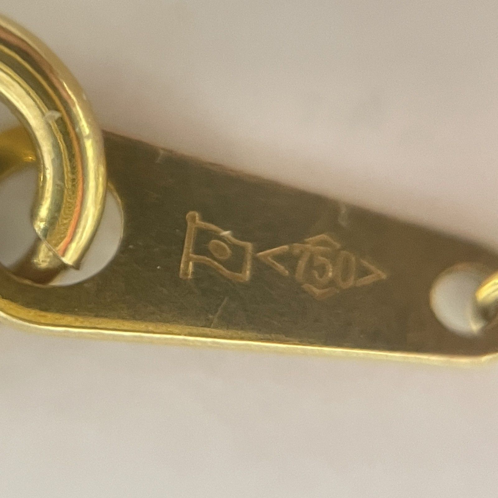 ☆ K18/750刻印 18金 ゴールド トップス付き ゴールドツイストチェーン