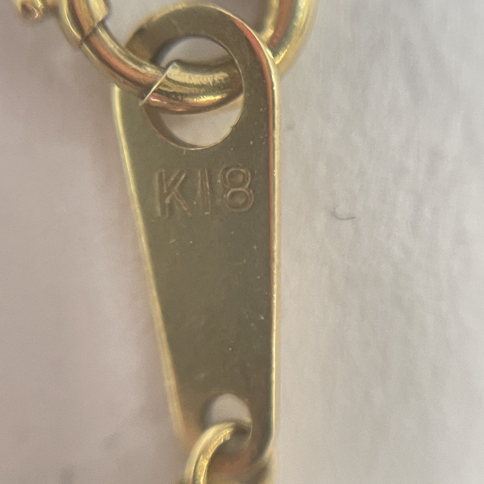 ☆ K18/750刻印 18金 ゴールド トップス付き ゴールドツイストチェーン