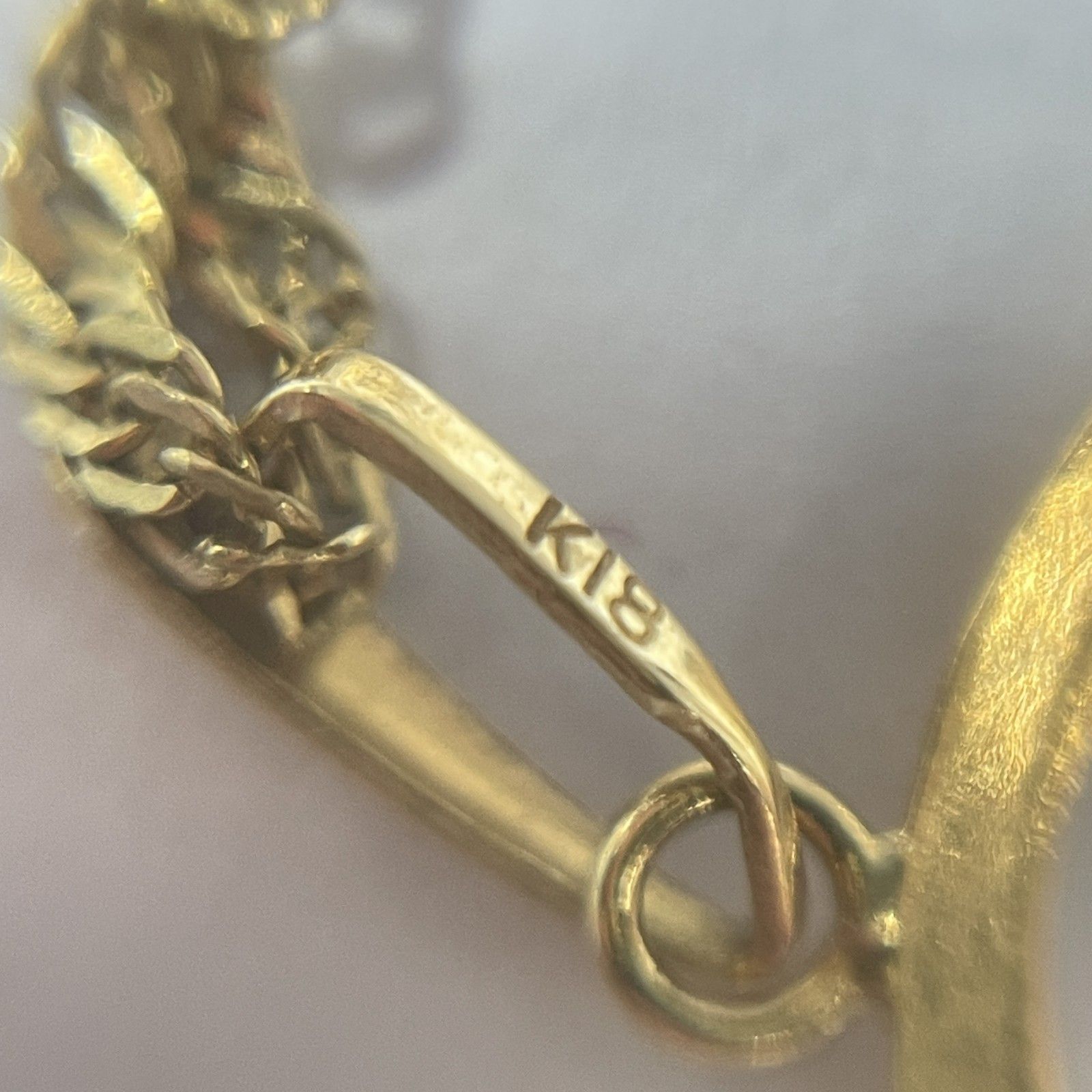 K18 750刻印 造幣局 ツイストチェーン ネックレス ☆ K18/750刻印 18金 ゴールド トップス付き ゴールドツイストチェーン