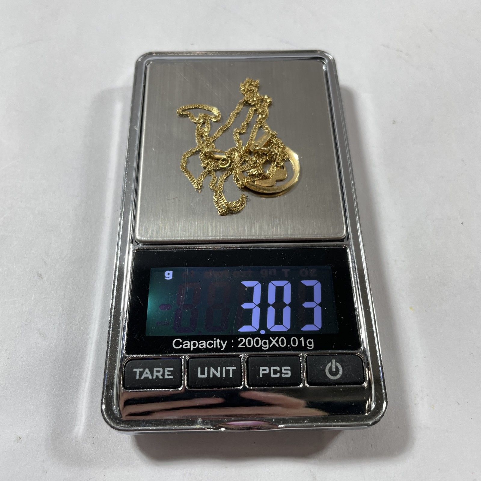 ☆ K18/750刻印 18金 ゴールド トップス付き ゴールドツイストチェーン