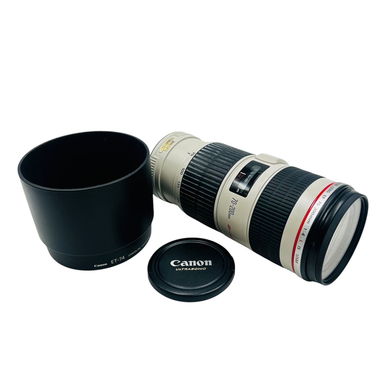 □Canon EF 70-200mm F4L IS USM EFマウント 望遠ズームレンズ フード 