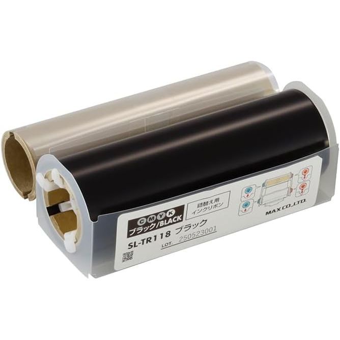 （まとめ買い）マックス ビーポップ 100タイプ用 詰替え用インクリボン プロセスカラー 60m ブラック SL-TR118ブラック 【×3セット】 21,038円