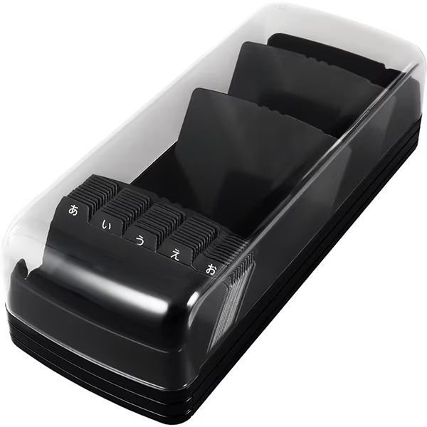 （まとめ買い）カール事務器 カードファイルケース 名刺・カード整理 大容量タイプ ブラック CFC-002-K 【3個セット】