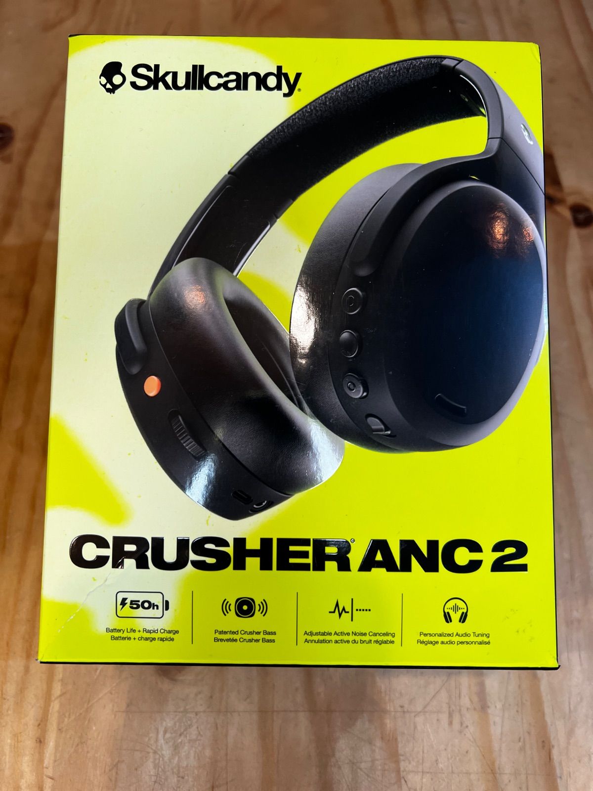 Skullcandy Crusher ANC 2 True Black ワイヤレスヘッドホン ノイズ 