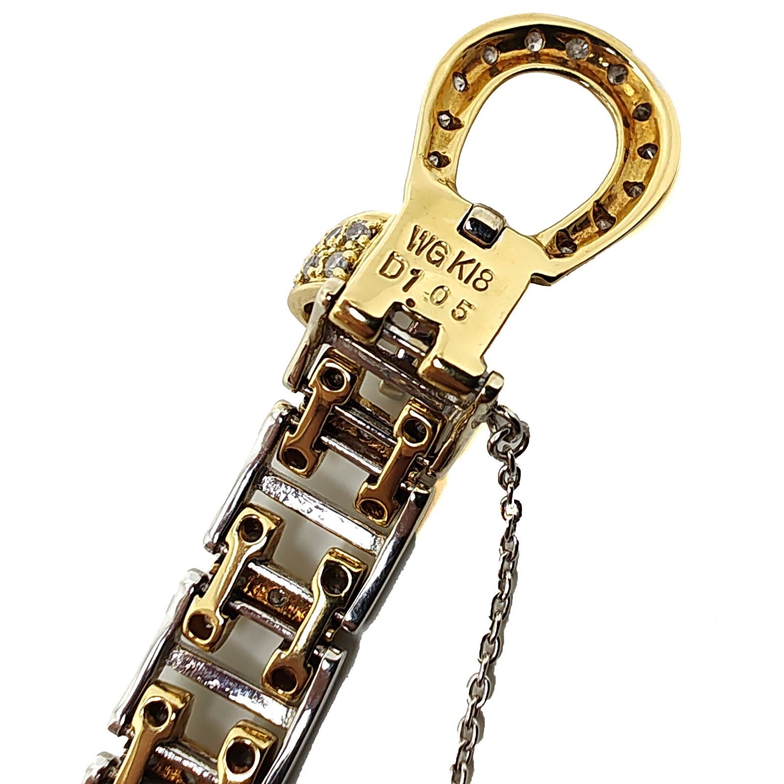 ブレスレット Hモチーフ/ベルトモチーフ K18 K18WG ダイヤモンド 1.05