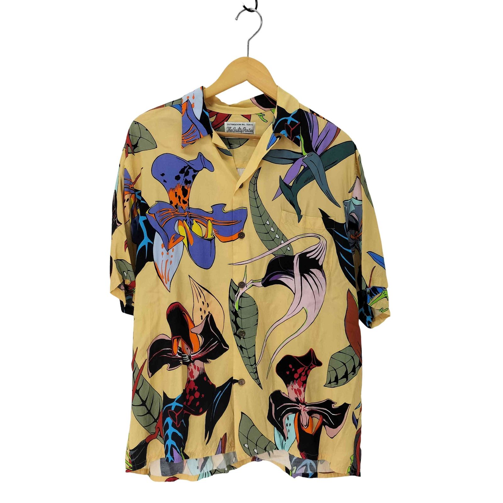 WACKO WACKOMARIA ワコマリア アロハシャツ XL グリーン レコード柄
