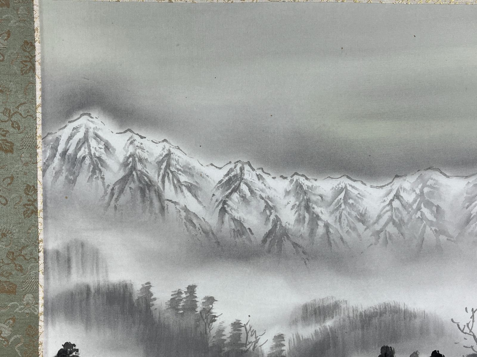 雅堂 山水 掛け軸 水墨画 床の間 芸術 日本画 絵 インテリア