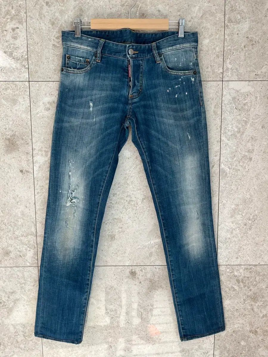 メンズ DSQUARED2 ディースクエアード2 ダメージ ウォッシュ デニム 44 