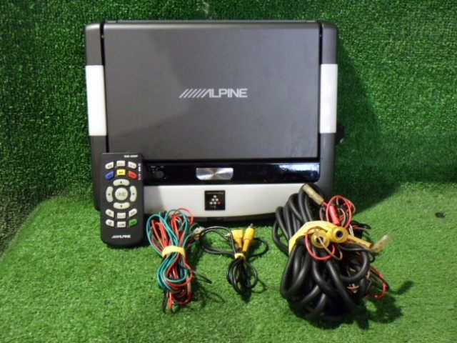 N249-1　アルパイン　PCX-R3500B　10.2インチプラズマクラスター付フリップダウンモニター　リモコン/取説セット