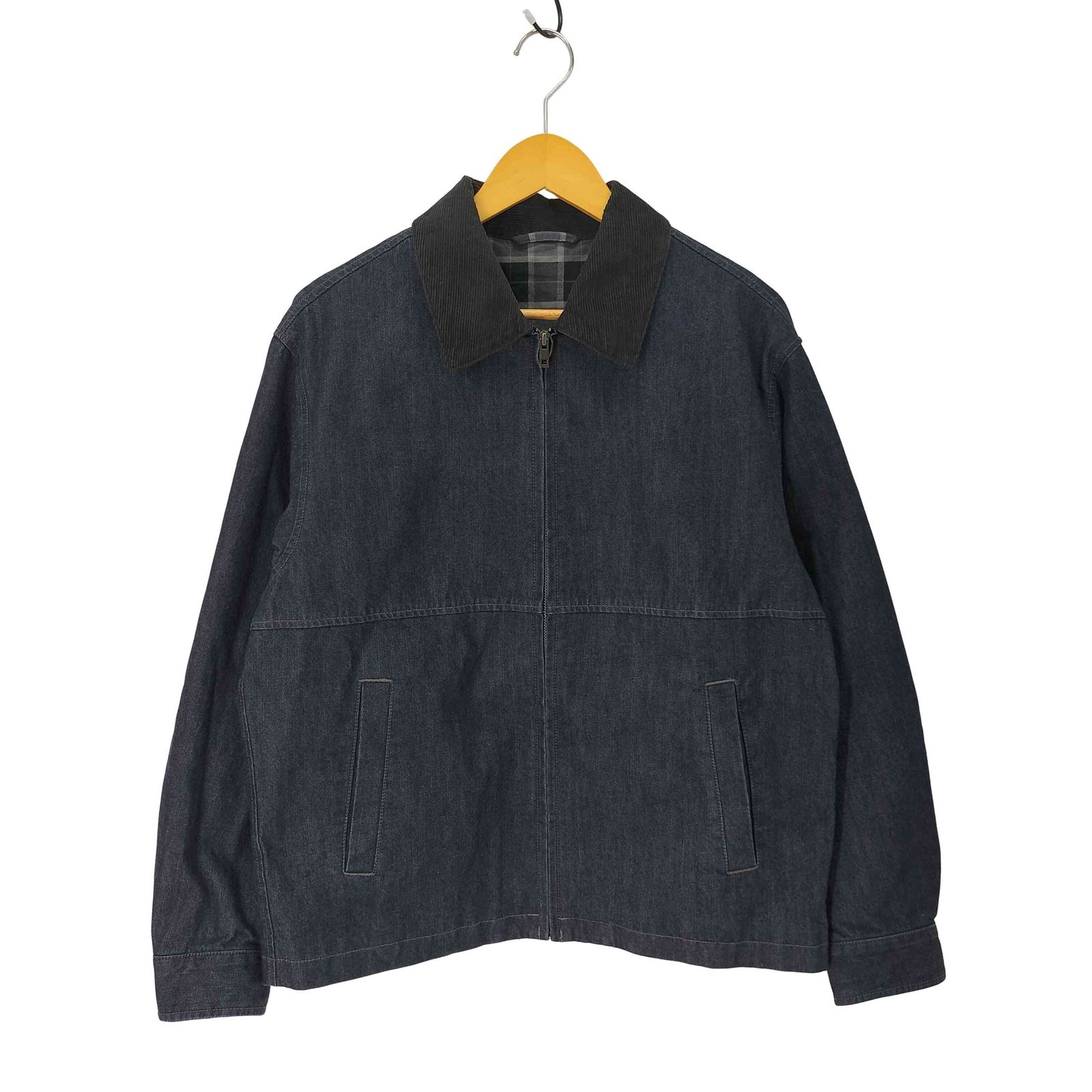 ユニクロ UNIQLO ジップアップショートブルゾン/デニム メンズ JPN：L 