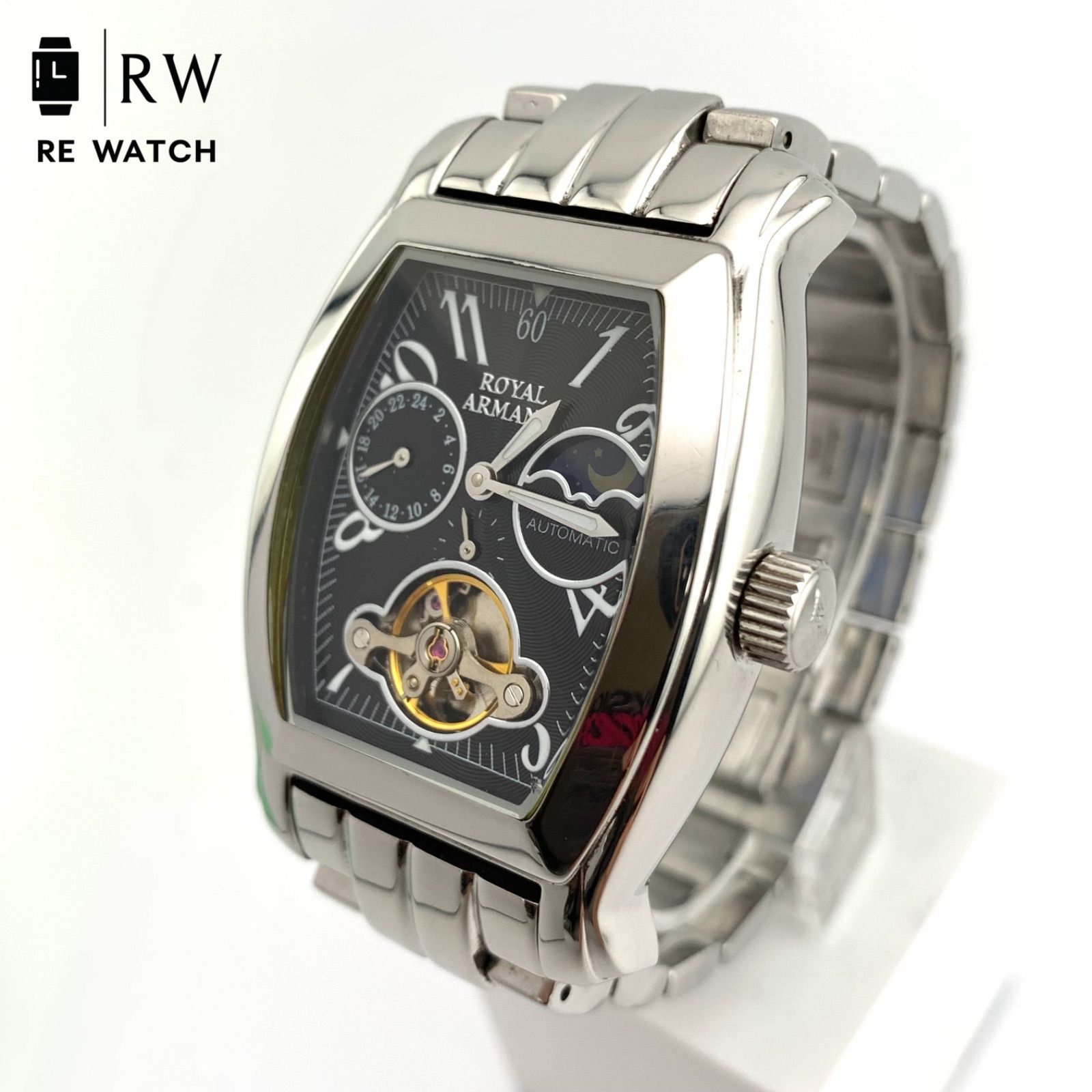 中古】ROYAL ARMANY RA-004 自動巻き時計 ブラック - メルカリ