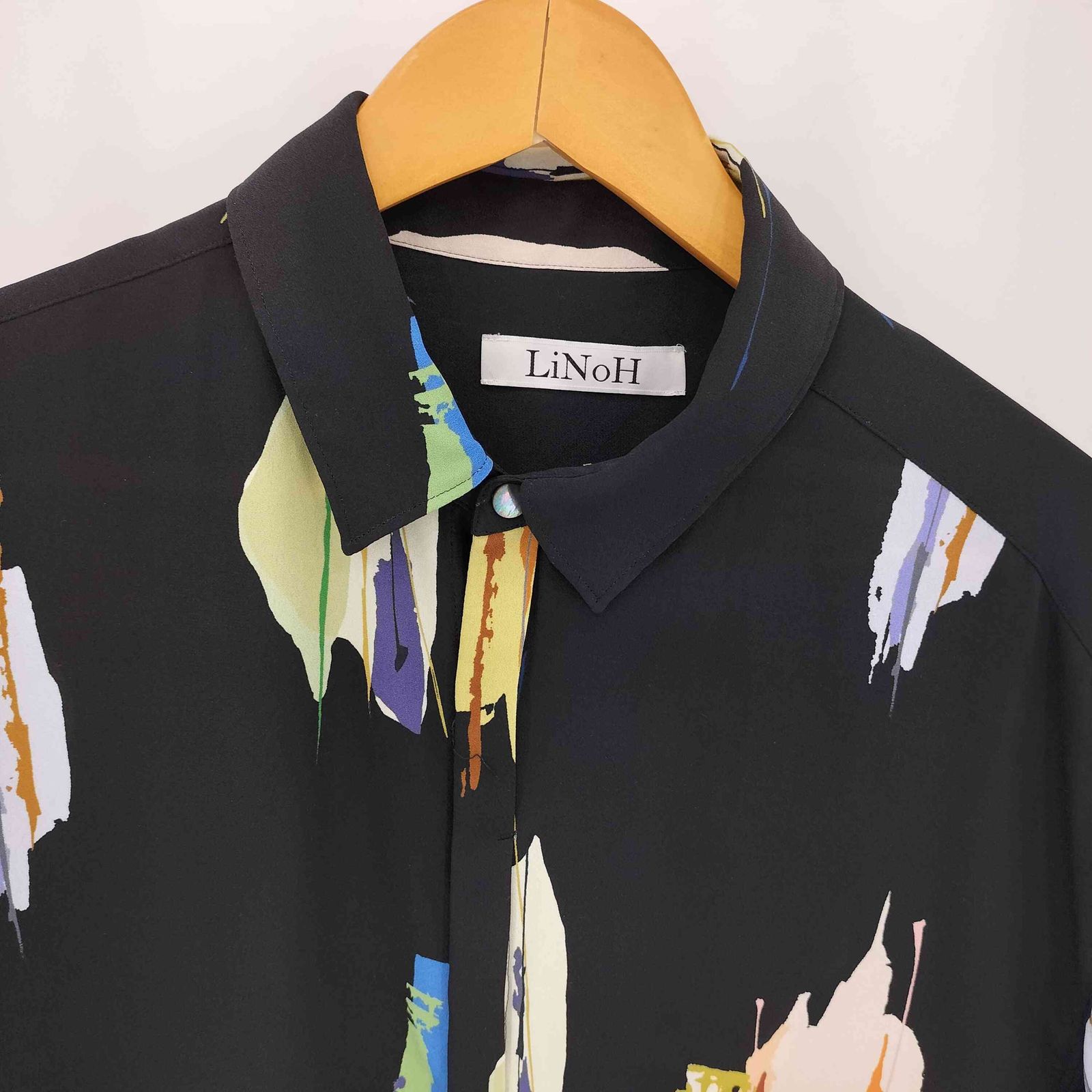 リノー LiNoH ART PRINT SHIRT アートプリント 半袖シャツ メンズ JPN