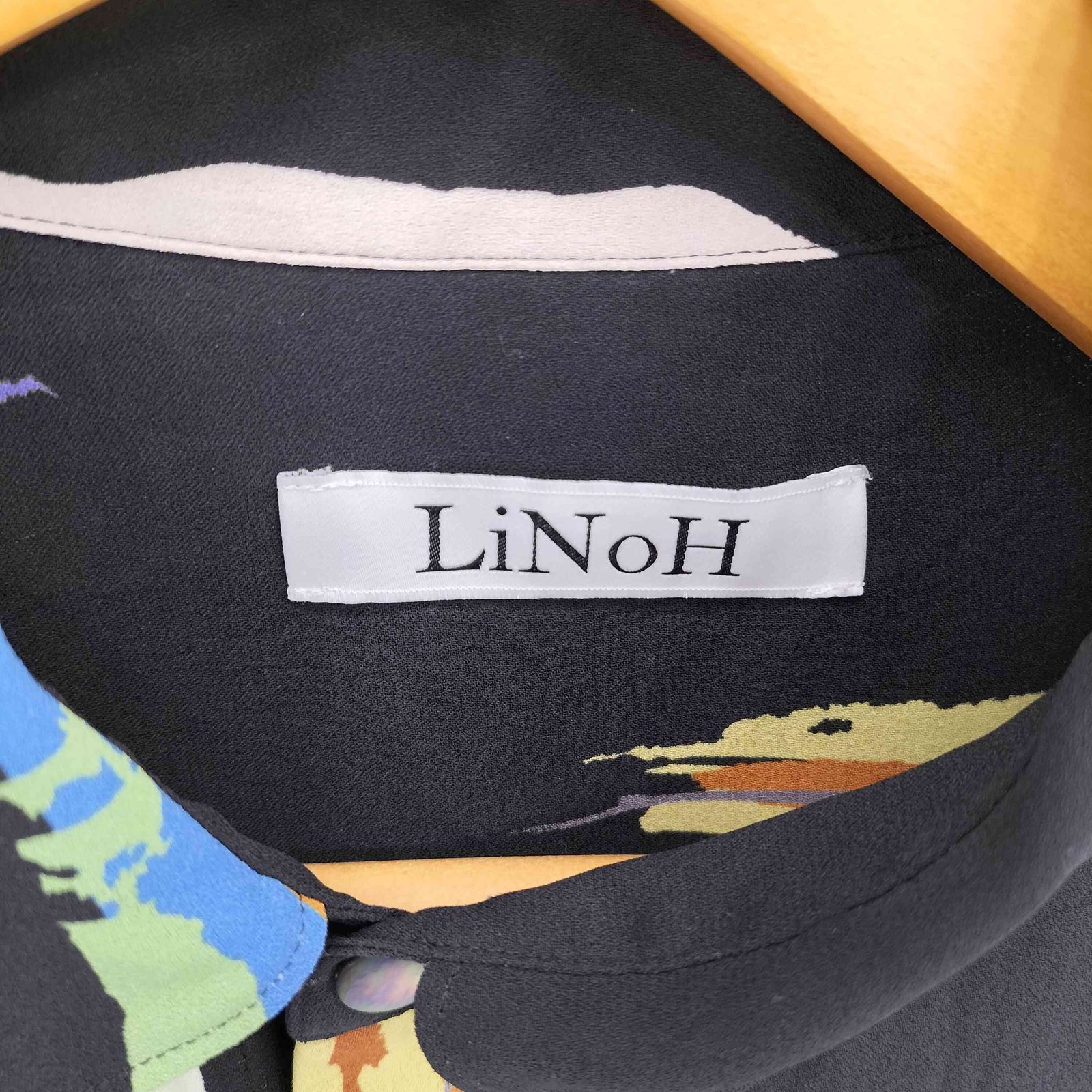 リノー LiNoH ART PRINT SHIRT アートプリント 半袖シャツ メンズ JPN