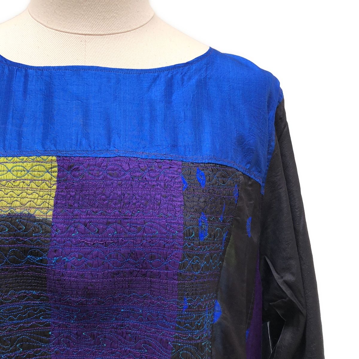 新品】 INJIRI / インジリ | 2025SS | PATCH WORK PULL DRESS シルク 