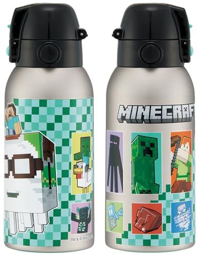 新品 スケーター(Skater) 水筒 子供用 直飲み 600ml マインクラフト