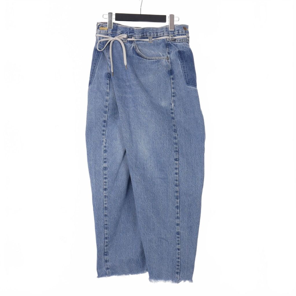 メゾンエウレカ MAISON EUREKA VINTAGE REWORK BIGGY ラップデニム S
