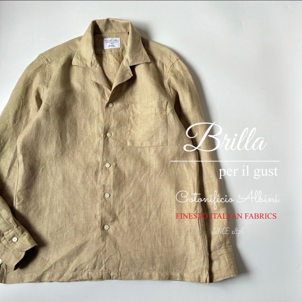 Brilla per il gusto / ALBINI リネン オープンカラー シャツ - メルカリ