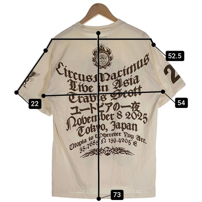 Travis Scott トラヴィス スコット CURCUS MAXIMUMS WORLD TOUR Tee 