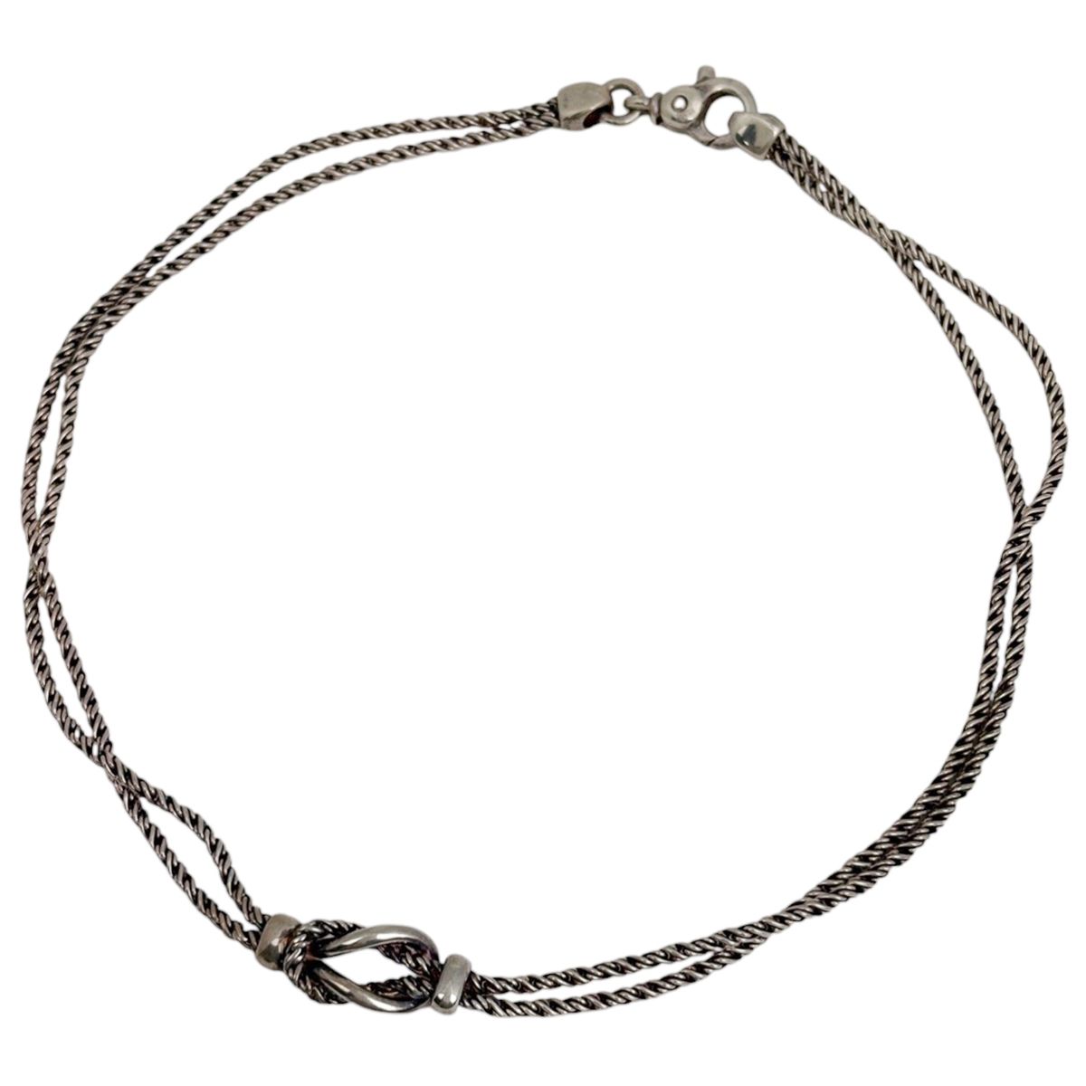 ティファニー TIFFANY&Co. ダブルロープ ネックレス センターノット