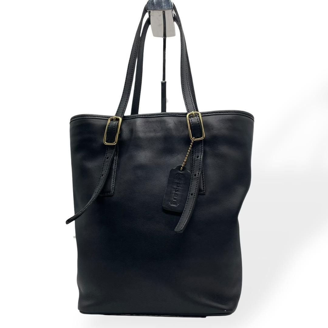 OLD COACH トートバッグ ブラック レザー USA製 極美品 COACH オールドコーチ トートバッグ USA製 レザー ブラック