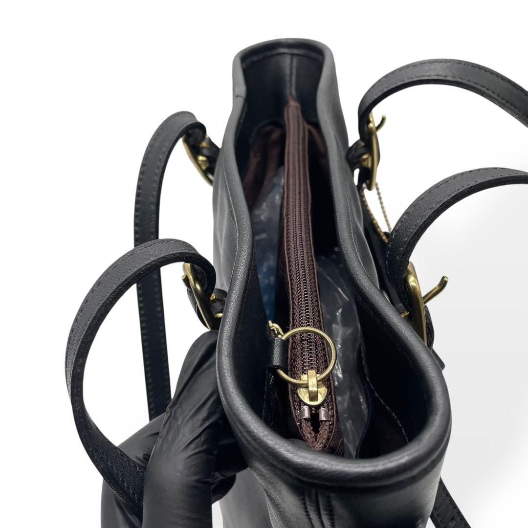 極美品 COACH オールドコーチ トートバッグ USA製 レザー ブラック