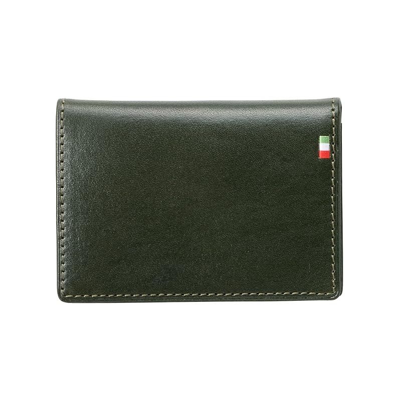 【新品】 [ミラグロ] イタリア製レザー パス&カードケース タンポナートレザーシリーズ 定期入れ パスケース カードケース 革 (グリーン) 0