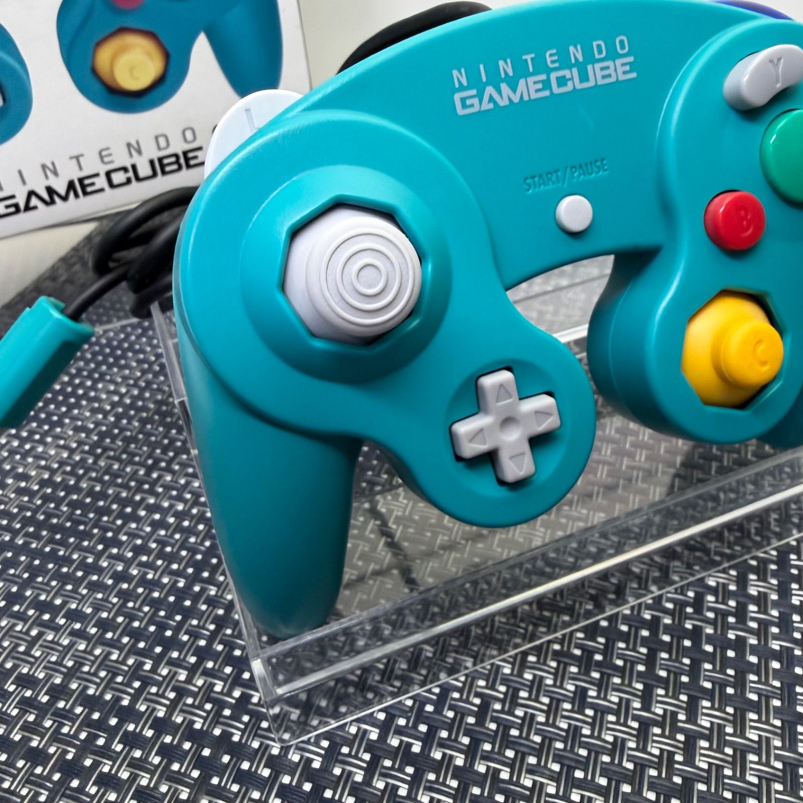 ゲームキューブ コントローラ エメラルドブルー 箱付き コントローラー