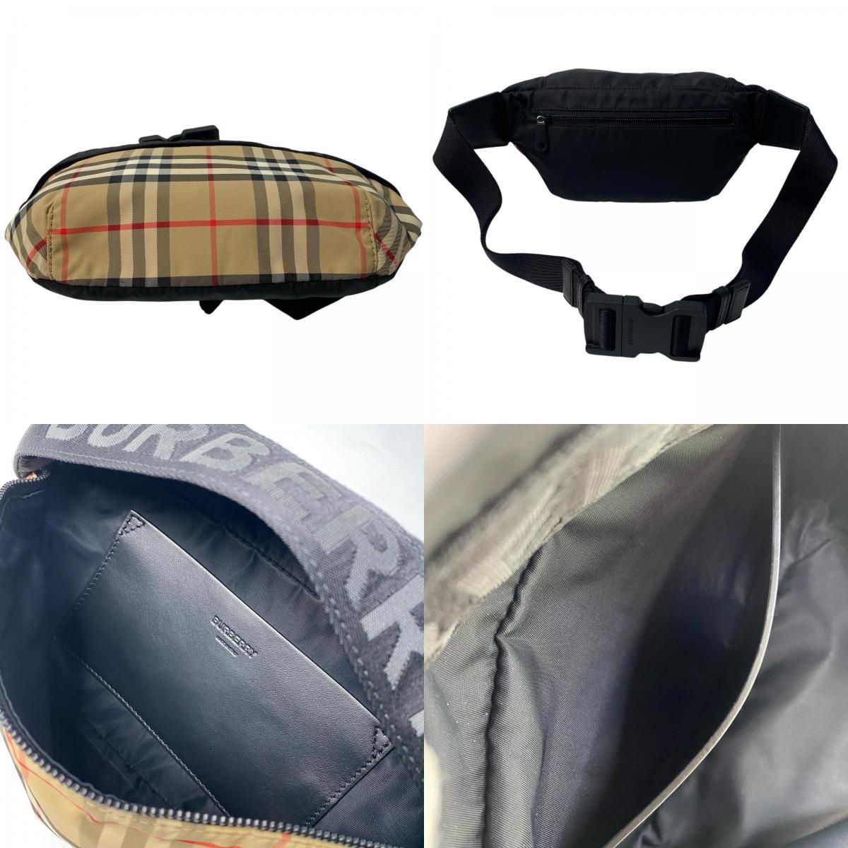 美品 バーバリー Burberry ノバチェック ボディバッグ 斜めがけ クロス 