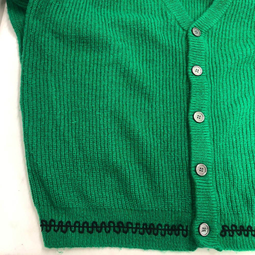 02w23677 9090 ナインティナインティ Angel Knit Cardigan グリーン L 
