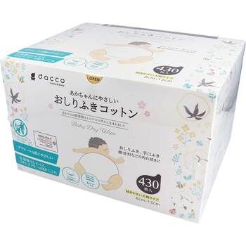 ダッコ 赤ちゃんにやさしい おしりふきコットン 約８ｃｍ×１２ｃｍ ４３０枚入 4971032847016 ×5セット