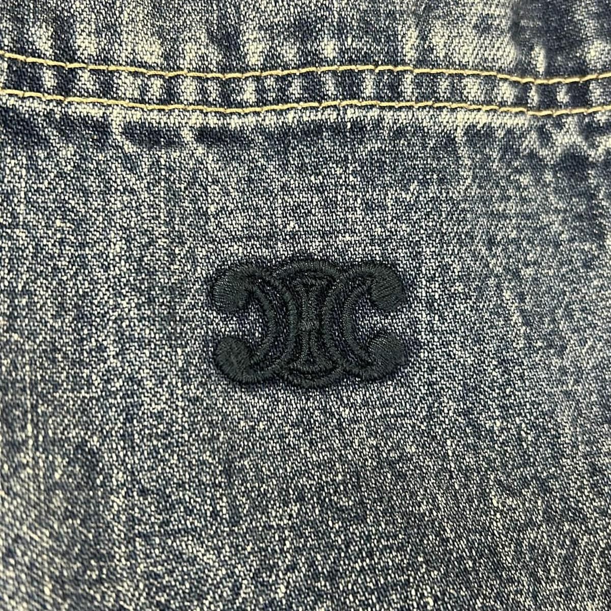 CELINE クロップドデニムシャツ ユニオンオーシャンウォッシュ 【公式