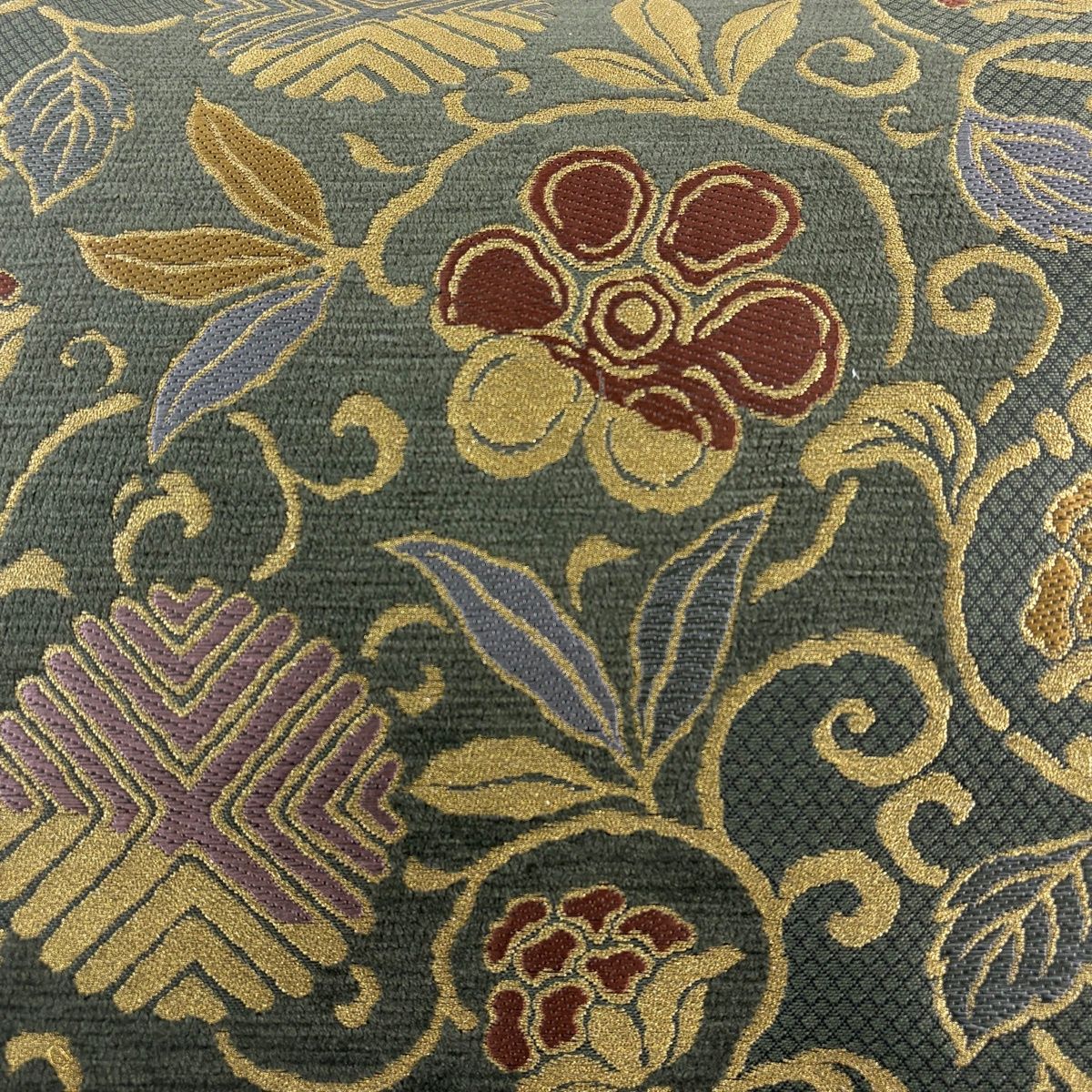 美品】 袋帯 秀品 花唐草 笹蔓 金糸 深緑 六通 正絹 【中古】 - メルカリ